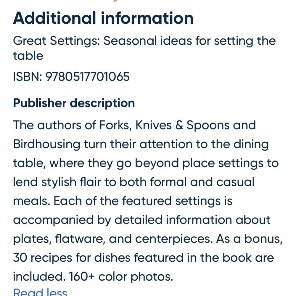 Great Settings: Seasonal Ideas for setting the table Book Home Decor Ideas